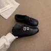 Mocasines Cuadrados Vintage con Aumento Oculto de Altura, Forrados de Felpa, Zapatos Británicos de Cuero Estilo Brogue para Otoño e Invierno, Zapatos de Algodón con Suela Gruesa