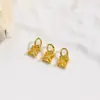 Nicho Elegante Geométrico Cuadrado Colorido Zircón Colgante Pequeño Pulsera DIY Collar Pendientes Accesorios Material Joyería