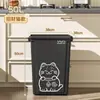 Papelera Cuadrada Comercial para Oficina, Cubo de Basura de Gran Capacidad para Cocina del Hogar, Contenedor de Residuos Sanitarios sin Tapa