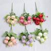 Decoración de Rosas Pared de Flores para Boda Flores de Seda Artificiales Venta al por Mayor Rosa Bodas Flores Artificiales Yiwu Ramo para Uso en Bodas