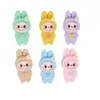 Boneca Labubu Colorida Cristal de Gelo Desenho Animado Brilhante Acessórios de Resina DIY Decoração Adereço de Cabeça Materiais