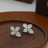 Pendientes de Plata 925 con Cierre de Mariposa Estilo Coreano Diseño de Moda Circonita para Mujer Pendientes de Hoja de Gama Alta Pendientes Populares Exquisitos