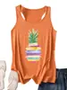 Amazon Ebay Sitio Independiente Moda Casual Versátil para Mujer Piña Colorida de Lentejuelas Estilo Nuevo Camiseta sin Mangas Comercio Exterior