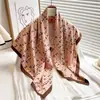 9090 Nuevo Algodón y Lino Cuadrado Moda Femenina Bufanda Versátil Protector Solar Bufanda Estampada Chal Venta al por Mayor Transfronteriza Europea y Americana