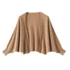 Xale de tricô de cashmere liso, minimalista, versátil, estilo coreano, xale de ar condicionado feminino, peça externa para outono e inverno, estilo novo, mantém você aquecida