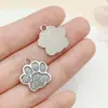 28 Goteo de Aceite Dibujos Animados Brillo Fino Pata de Gato Huella de Pata de Oso Colgante DIY Etiqueta para Cachorro Etiqueta para Mascota Accesorios de Joyería