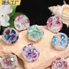 Cuentas de Trébol de Cuatro Hojas de la Suerte con Pedrería Brillante en Forma de Corazón, Accesorios Hechos a Mano para Joyería DIY, Materiales Sueltos para DIY