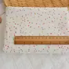 Tela de popelina 40 de algodón puro, tejido plano, patrón floral pequeño japonés y coreano, tela para ropa, tela hecha a mano