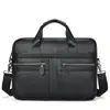 Pasta de Couro Genuíno, Bolsa Masculina Moderna para Computador, Couro Bovino de Primeira Camada, Bolsa Transversal Grande Capacidade Casual de Negócios, Atacado