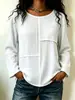 2026 Sitio Independiente Europeo y Americano Amazon Moda Femenina Otoño/Invierno Nuevo Cuello Redondo Patchwork Casual Holgado Manga Larga Top