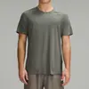Camiseta deportiva casual para hombre, ligera, cuello redondo deportivo, elástica, secado rápido, manga corta, para yoga y fitness, absorbente de sudor, transpirable