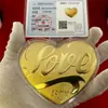 Bolo Shuibei Coração Dourado 520 Dia dos Namorados Bolo de Ouro Puro 999 520Mg Formato de Coração Ornamento Criativo Presente
