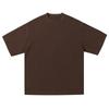 Camiseta de Algodão Puro Pesado Estilo Americano, Casual, Simples, Fashion, Versátil, Básica, Retrô, Manga Curta, Masculina, Solta, Gola Redonda, Meia Manga
