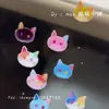 Pegatinas de arte de uñas de gato de peluche de dopamina de macarrón de colores en stock, pegatinas decorativas transparentes y lindas estilo ins de verano