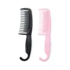 Peine de plástico curvo al por mayor para estilizar el cabello liso, peine de peluquería, peine de dientes ondulados para uso doméstico