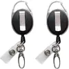 Amazon oval em forma de ovo cor sólida fivela de fácil puxar clipe traseiro preto fivela retrátil fácil de puxar fivela de certificado anti-perda atacado