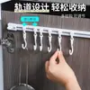 Gancho de fila sin perforación instalación trasera en puerta de cocina diseño de riel deslizable estante artefacto de almacenamiento de cocina gancho