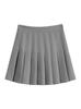 Saia de Alfaiataria Cinza de Cintura Alta Estilo Coreano Casual Saia Curta Envolvente no Braço Verão Look Emagrecedor de Alta Qualidade Saia Versátil em A