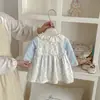 Conjunto de Vestido Chaleco Floral Nuevo de Primavera Dianxi para Bebés y Niños Pequeños, Elegante Conjunto de Dos Piezas de Vestido y Camiseta Interior para Bebés Niñas