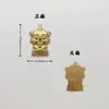 Crachá Corporativo Personalizado com Logo Protege Você Completamente, Caixa de Presente com Chaveiro de Leão, Pingente Dourado para Bolsa, Corrente para Celular