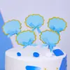Cartão de Decoração de Bolo de Feliz Aniversário com Laço, Bênção, Confissão, Bandeirinha para Inserção, Suprimentos para Festa de Aniversário