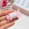 Dulces Accesorios de Tela con Forma de Lazo y Caramelo, Lindas Pinzas para el Cabello, Adornos para el Cabello, Ropa, Zapatos, Calcetines, Bolsos, Materiales Decorativos para DIY