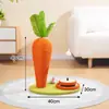 Post de Rascado para Gatos de Sisal Zanahoria Tabla Rascadora para Gatos Estructura para Trepar Gatos Integrada Resistente al Desgaste y que No Suelta Fibras Tabla Rascadora Vertical Juguete Molinillo de Uñas