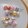 Lindo KT Snapper Braised Ice Cream Katie Kitty Kitty Bottle Sanrio Resina Nail Art Decoración Accesorios Crema Gel