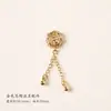 Cuentas Espaciadoras con Borla Incrustadas de Circonita Color-Preservante Chapadas en Oro Accesorios de Joyería Artesanal para Pulseras Collares