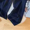 Jeans feminino de cintura alta com cadarço elástico e perna larga para meninas cheinhas, calça reta de comprimento total, calça feminina plus size solta casual machete
