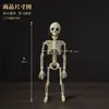 Halloween Simulación Cuerpo Humano Plástico 165cm Estructura Ósea Esqueleto Sala de Escape Casa Embrujada Cosplay Decoración de Bar Atrezo Adorno
