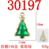 Árbol de Navidad Aleación Diamante Colorido Colgante DIY Accesorios de Joyería Hechos a Mano Material de Pendiente Collar de Gama Alta Joyería al por Mayor