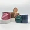 Esponja de Pó com Almofada de Ar, Uso Duplo para Aplicações Secas e Úmidas, Esponja Redonda para Pó, Sem Látex, Ferramenta de Maquiagem Hidrofílica, Chá com Leite de Morango e Abacaxi