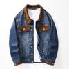 Heavy Stone Mill Estilo Japonês Vintage Casual Jaqueta de Trabalho Solta Moda Lavada Laps Nova Jaqueta Jeans para Homens