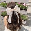 Corea del Sur Elegante Malla Lazo Pinza de Primavera Cinta Accesorios para el Cabello de Mujer Estilo Mori Lindo Dulce Pinza Superior Horquilla Accesorios para el Cabello