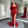 Vestido Feminino Europeu e Americano Outono/Inverno 2022 Novo C21464PF Elegante Slim-fit Revelador no Peito Cintura Alta Luvas