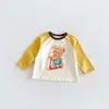 Linda Camiseta de Osito para Niñas 2026 Nuevo Otoño Bebé Raglán Dibujos Animados Ropa Interior Ropa de Otoño para Niños zqy6254