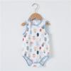 Chaleco fino de algodón puro de verano para bebé, traje todo en uno, ropa para recién nacidos, traje de escalada triangular de liebre para niña