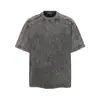 Camiseta de Manga Corta Nueva de Verano Jia Yi Ku 2026 con un Diseño Único de Estilo Urbano, Lavada y con Aspecto Vintage, Camiseta Básica para Hombre