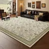 Alfombra de sala de estar vintage estilo francés, sofá, tapete para piso de dormitorio, fácil de cuidar, impermeable, lavable, limpiable con paño, engrosado, cuadrado, tapete antideslizante