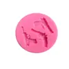Molde de silicona para pastel con forma de bala de pistola para azúcar líquido, arcilla blanda, pegamento de gota, yeso, chocolate