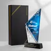 Trofeo de Cristal de Alta Gama Personalizado Creativo Estrella de Cinco Puntas Impresión a Color Reunión Anual de la Empresa Empleado Destacado Souvenir Honorífico