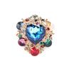 Broche de cristal austriaco de lujo de alta gama, corsage clásico de corazón oceánico Shijia, corsage de alfiler exagerado para mujer