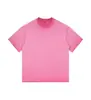 Camiseta de Manga Corta Pesada 260g Algodón Puro Desgastada con Logo Estampado Personalizado, Lavada Hombro Caído Degradado Holgada Oversize Espalda