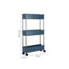 Estante de Almacenamiento para Espacios Reducidos Carrito de Plástico Multicapa Estante de Almacenamiento para Cocina Multifuncional Baño Inodoro Estante de Almacenamiento de Piso