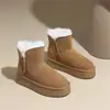 Botas de Nieve Versátiles de Moda para Mujer 2026 Invierno Nuevas Antideslizantes de Suela Gruesa Forradas de Algodón Botines Cálidos para Mujer Botas de Algodón del Noreste Invierno