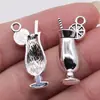 12X28Mm 2.2g Prata Antiga Joias Acessórios DIY Atacado Necessidades Diárias Pingente de Copo de Suco de Limão