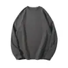 Sudadera Casual Sencilla de Cuello Redondo de Color Sólido para Hombre y Mujer, Estilo Idéntico, Holgada, Versátil, Explosiones de Principios de Otoño, Opaca, con Logo