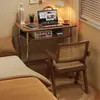 Escritorio de computadora de madera maciza, escritorio de dormitorio estilo vintage, escritorio pequeño para uso doméstico, escritorio de oficina, escritorio de estudio, escritorio de escritura, escritorio estilo Bauhaus