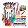 Ambiente de Fiesta Juguetes Inflables Instrumentos Musicales Guitarra Saxofón Micrófono Infantil Teclado Electrónico Inflable Teléfono Grande